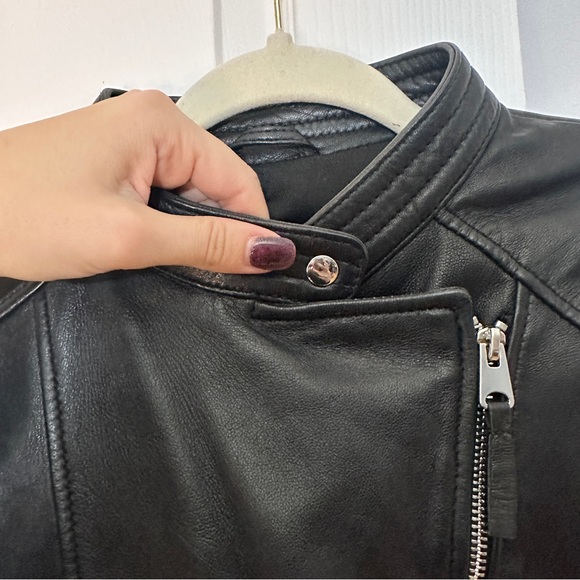 PREMIUM 100% Sheep Leather Quilted Biker Jacket Moto Zara M/L - Picture 13 of 15